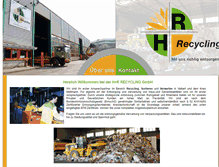 Tablet Screenshot of hr-recycling.com